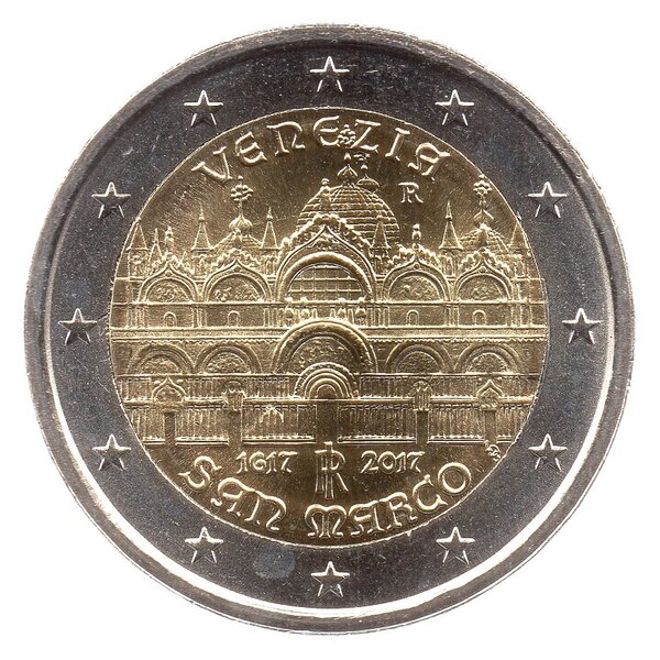 Pièce de monnaie 2 euro commémorative italie 2017 – basilique saint-marc de venise