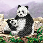 Kit carte broderie diamant 18x18cm Panda