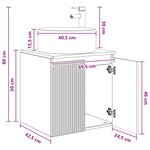 vidaXL Meuble de lavabo mural Bois ancien 49 5 x 44 5 x 65 5 cm