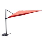 Laredo terracotta : Parasol déporté, carré de 3x3m , rotatif à 360°