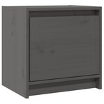 vidaXL Table de chevet Gris 40x30 5x40 cm Bois de pin massif
