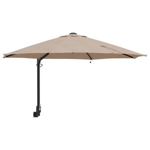 vidaXL Parasol de jardin Taupe et Noir 248 x 248 x 148 cm