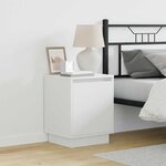 vidaXL Cabinet de chevet avec 2 Pièces Blanc 39 x 34.5 x 50 cm
