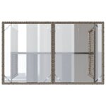 vidaXL Table de jardin avec dessus en verre gris 110x68x70 cm rotin