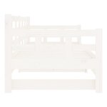 vidaXL Lit coulissant sans matelas blanc 2x(80x200)cm