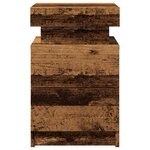 vidaXL Tables de chevet avec LED 2 Pièces vieux bois bois d'ingénierie