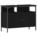 vidaXL Meuble sous-vasque de salle de bain Chêne noir 80 x 30 x 60 cm