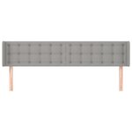 vidaXL Tête de lit avec oreilles Gris clair 163x16x78/88 cm Tissu