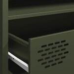 vidaXL Meuble TV vert olive 202x39x43 5 cm acier laminé à froid