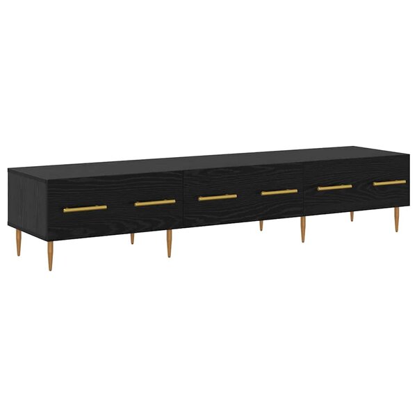 vidaXL Meuble TV Chêne noir 150 x 36 x 30 cm Bois d'ingénierie