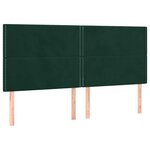 vidaXL Sommier à lattes de lit et matelas Vert foncé 180x200cm Velours