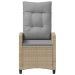 vidaXL Chaise de jardin 2 Pièces Beige et Gris clair 56 x 60 x 112 cm
