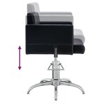 vidaXL Chaise de salon Noir Similicuir