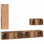 vidaXL Ensemble meuble TV 4 Pièces Bois ancien 30.5 x 30 x 110 cm
