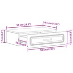 vidaXL Table d'appoint murale Blanc 59 x 34 5 x 17 cm