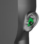 Bouchons d'oreilles moulés sur-mesure decibullz - vert