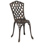 vidaXL Ensemble bistro de jardin 3 Pièces Bronze Aluminium