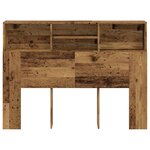 vidaXL Armoire de tête de lit vieux bois 140x19x103 5 cm