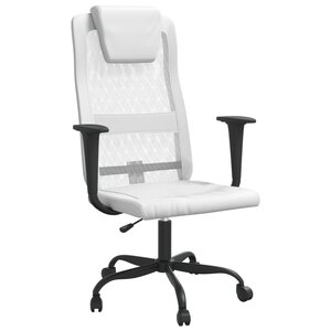 vidaXL Chaise de bureau réglable en hauteur blanc