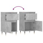 vidaXL Buffets 2 Pièces gris béton 40x35x70 cm bois d'ingénierie
