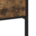 vidaXL Cadre de lit en métal sans matelas chêne fumé 193x203 cm