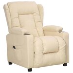 vidaXL Fauteuil Crème Tissu