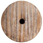 vidaXL Pied de parasol blanc lavé Ø34 x 40 cm Bois massif