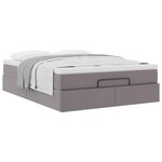 VidaXL Cadre de lit ottoman avec matelas gris 140x190 cm similicuir