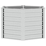 vidaXL Lit surélevé de jardin 129x77 cm Acier galvanisé Argenté