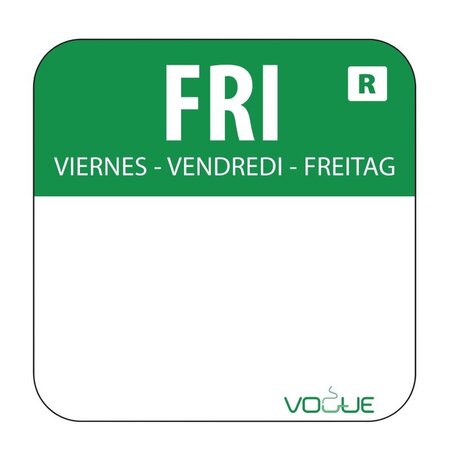 Etiquettes alimentaires code couleur vert vendredi 24mm -  - polypropylène24 24