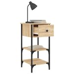 vidaXL Table de chevet chêne sonoma 34x36x70 cm bois d'ingénierie