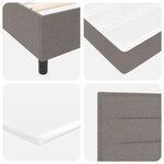 vidaXL Lit à Ressorts avec Matelas Taupe Super King en Tissu