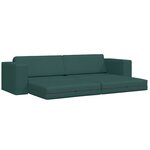 vidaXL Canapé Lit 2-en-1 Vert Foncé 245x150x60.5 cm Tissu