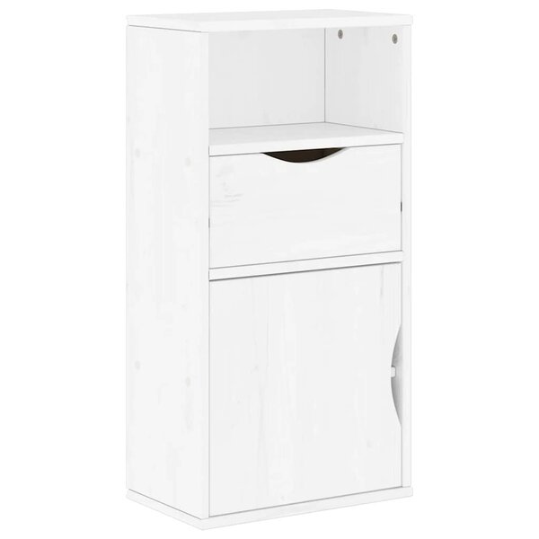 vidaXL Armoire latérale tiroir ODDA blanc 40x24x79 cm bois massif pin