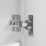 vidaXL Ensemble de mobilier de salle de bain 3 Pièces Blanc brillant