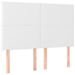 vidaXL Cadre de lit avec tête de lit Blanc 140x200 cm Similicuir