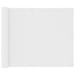 vidaXL Écran de balcon Blanc 75x600 cm Tissu Oxford