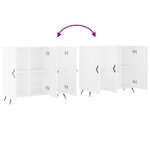vidaXL Buffet blanc 90x34x80 cm bois d'ingénierie