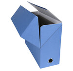 Boite Transfert Dos 120mm Papier Toilé - Bleu Clair - X 5 - Exacompta