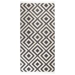 vidaXL Tapis à tissage plat d'extérieur 100x200 cm Noir et beige clair