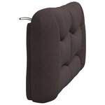vidaXL Coussin de tête de lit marron foncé 140 cm tissu
