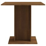 vidaXL Table à dîner Chêne marron 80x80x75 cm Bois d'ingénierie