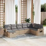 vidaXL Salon de jardin avec coussins 8 Pièces beige résine tressée