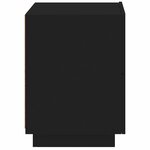 vidaXL Armoire de chevet avec lumières LED noir bois d'ingénierie