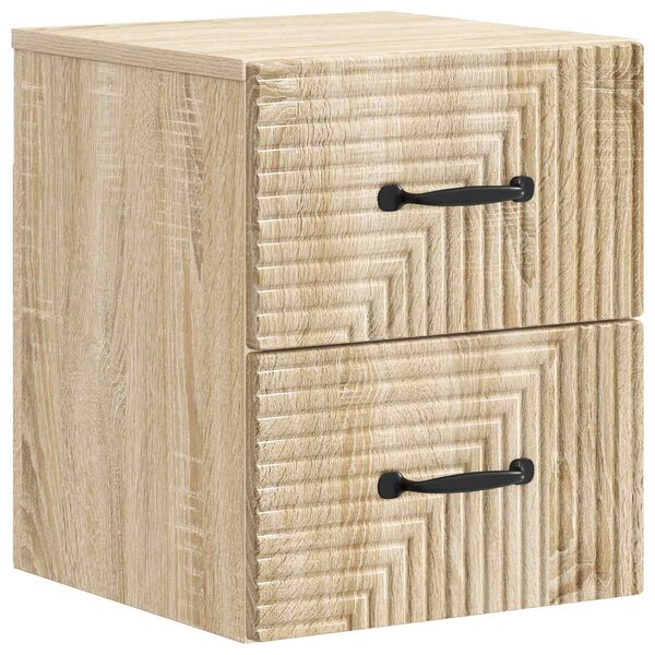 vidaXL Cabinet de chevet mural Chêne Sonoma 34 5 x 33 x 40 cm