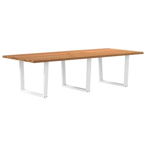 VidaXL Table à manger et bord vivant 280x120x74cm bois massif de chêne