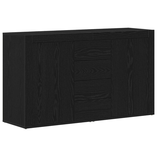 vidaXL Buffet Chêne noir 120 x 36 x 69 cm Bois d'ingénierie