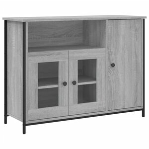 vidaXL Buffet sonoma gris 100x35x75 cm bois d'ingénierie