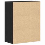 vidaXL Buffet avec tiroir Noir 60 x 30 x 75 cm Bois d'ingénierie