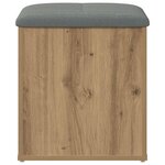 vidaXL Banc de rangement chêne artisanal 42x42x45 cm bois d'ingénierie